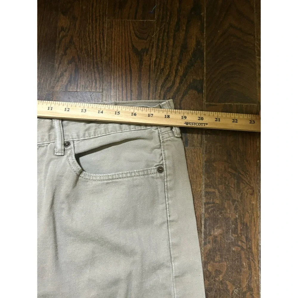 Levi's 505 Men's Regular Straight Jeans Tan 40x30 5-Pocket Cotton White Tab